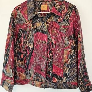 Ruby Rd. Multicolor Abstract Jacket
